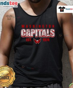 Stylish Nice Washington Capitals Est 1974 tank top showcasing team pride and retro design for fans.