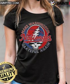 Washington Nationals x Grateful Dead 'Make Washington Grateful Again' ladies tee design featuring vibrant graphics.
