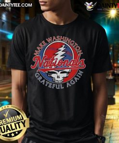 Washington Nationals X Grateful Dead 'Make Washington Grateful Again' T-shirt featuring vibrant graphics and team colors.