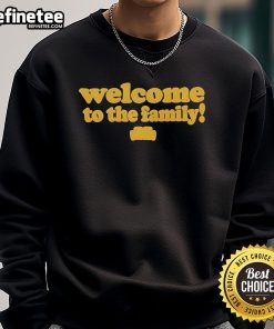 Cozy 'Welcome to the Family' sweatshirt from Good Compenny, perfect for casual wear and family gatherings.