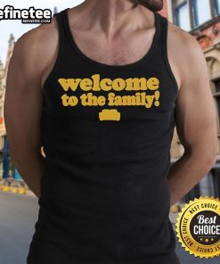 Nice Welcome to the Family Good Company tank top featuring a stylish design for casual wear and family gatherings.