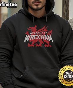 Nice Welcome to Wrexham logo hoodie featuring vibrant design and comfortable fit, perfect for fans of the series.
