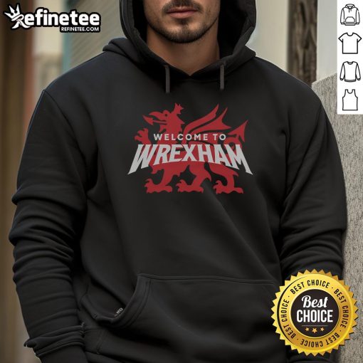 Nice Welcome to Wrexham logo hoodie featuring vibrant design and comfortable fit, perfect for fans of the series.