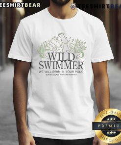 Nice Wild Tm Swimmer T-Shirt featuring 'We Will Swim In Your Pond' design by the National Rivers Authority.