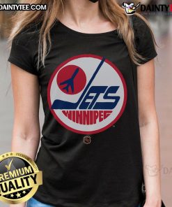 Nice Winnipeg Jets 1979 Retro Logo Ladies Tee featuring vintage design and team colors for fans.