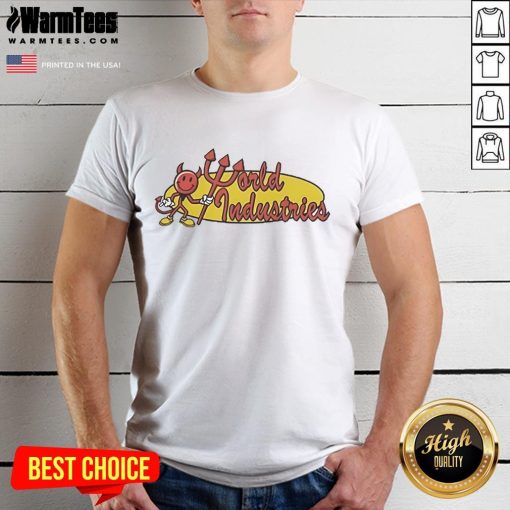 Nice World Industries Devil Oval T-Shirt featuring a bold graphic design on a stylish black tee for skaters.