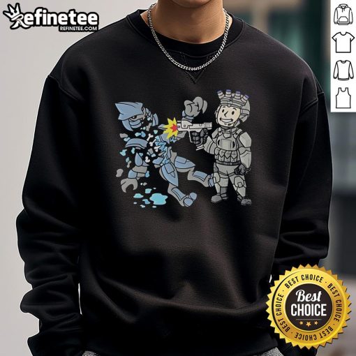Cool Nice Xeno Slayer Threat Llama sweatshirt featuring vibrant graphics and a stylish design for gamers and fans.
