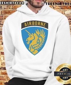 Alt Text: Official 1943 WWII US Airborne Lucky 13 Airborne Hoodie featuring vintage design and military-style graphics.