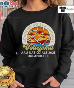 Official 2025 AAU Championships Orlando sweatshirt featuring vibrant colors and logo for athletes and fans.