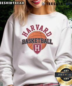Official 2025 Harvard Off Basketball Sweatshirt in navy blue, featuring iconic logo and comfortable fit for fans.