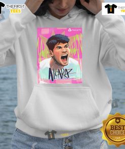 Carlos Alcaraz celebrates winning the 2025 Italian Open in Rome, wearing the official ATP Masters 1000 champion hoodie.