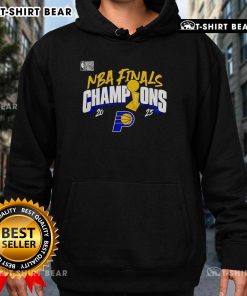 Alt Text: Official 2025 NBA Finals Champions Indiana Pacers hoodie in blue, showcasing team logo and commemorative design.