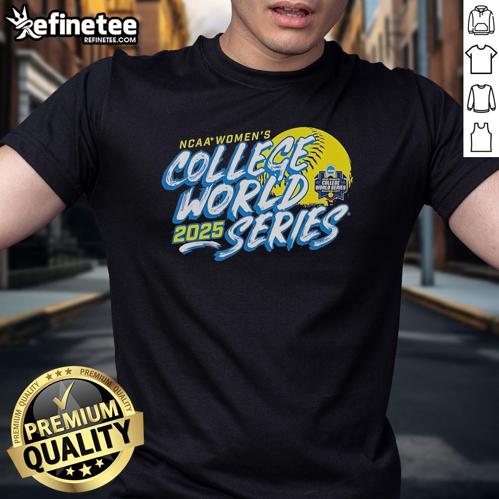 Official 2025 Ncaa Softball Women'S College World Series T Shirt Alt Text: Official 2025 NCAA Softball Women's College World Series T-Shirt featuring vibrant graphics and team logos.