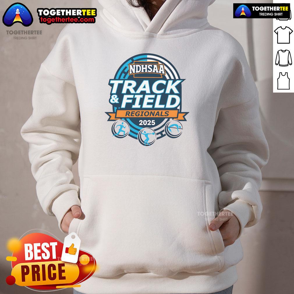 Official 2025 Ndhsaa Class B Southwest Region Track & Field Logo Hoodie Alt Text: 2025 NDHSAA Class B Southwest Region Track and Field logo hoodie featuring vibrant design and athletic style.