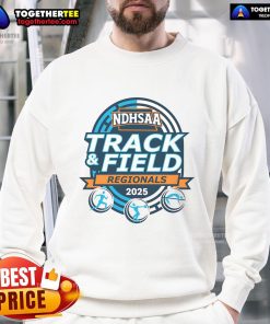 Official 2025 NDHSAA Class B Southwest Region Track & Field logo sweatshirt featuring vibrant design and quality fabric.