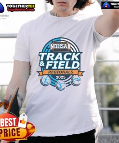 2025 Ndhsaa Class B Southwest Region Track & Field logo T-shirt featuring vibrant design and athletic fit.