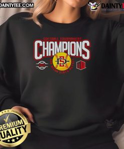 Alt Text: Official 2025 SDSU Softball Mountain West Tournament Champions sweatshirt featuring team logo and championship design.