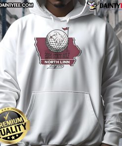 Official 2025 State Golf North Linn Lynx Hoodie featuring team colors and logo, perfect for fans and players alike.