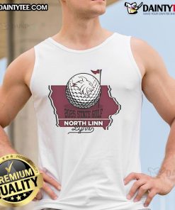 North Linn Lynx tank top for the 2025 State Golf event, featuring team colors and logo, perfect for fans and players.