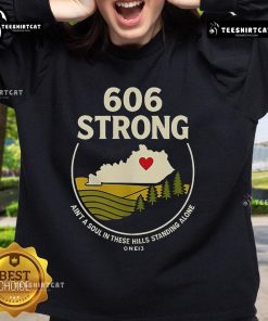 Official 606 Strong Ain't A Soul In These Hills Standing Alone One 13 Sweatshirt in gray showcasing a stylish design.