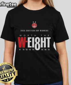 Official Aberdeen F.C. 2025 Scotland Cup Winners ladies tee showcasing team pride and victory in stylish design.