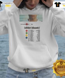 Official Aidan Bissett Shut Up And Love Me Tour 2025 Hoodie featuring a stylish design for fans and concert-goers.