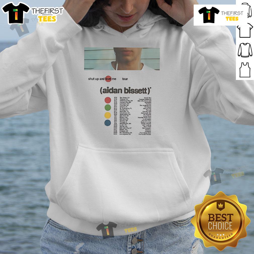 Official Aidan Bissett Shut Up And Love Me Tour 2025 Hoodie Official Aidan Bissett Shut Up And Love Me Tour 2025 Hoodie featuring a stylish design for fans and concert-goers.