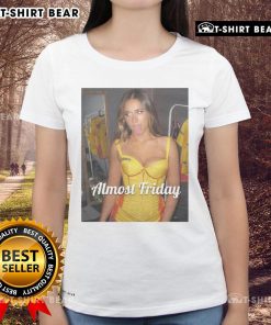 Official Almost Friday Tate Colombia Ladies Tee in stylish design, perfect for casual wear and celebrating the weekend.