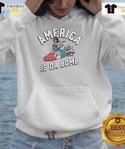 Alt Text: Official America Is Da Bomb Hoodie featuring bold graphics and a stylish design, perfect for casual wear.