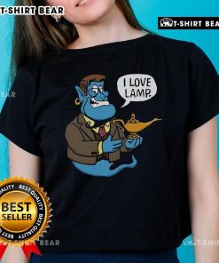 Official Anchor Genie I Love Lamp Ladies Tee featuring a stylish design perfect for fans of unique graphic shirts.