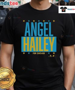 Official Angel Reese and Hailey Van Lith Chicago T-Shirt featuring vibrant graphics and athlete signatures.