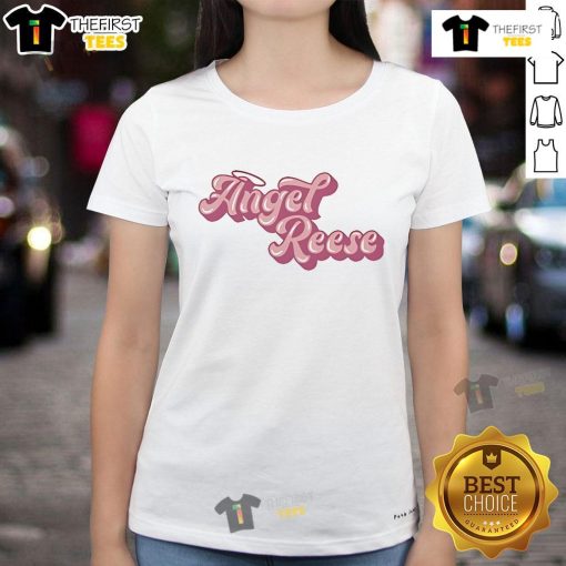 Official Angel Reese Logo Ladies Tee featuring a stylish design perfect for fans of Angel Reese and women's basketball.