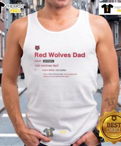 Official Arkansas State Red Wolves Dad Definition Tank Top featuring team logo and fun dad-themed design.