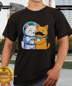 Official Astrocat and Meow Stash T-Shirt featuring a vibrant cat graphic, perfect for cat lovers and trendy fashion.