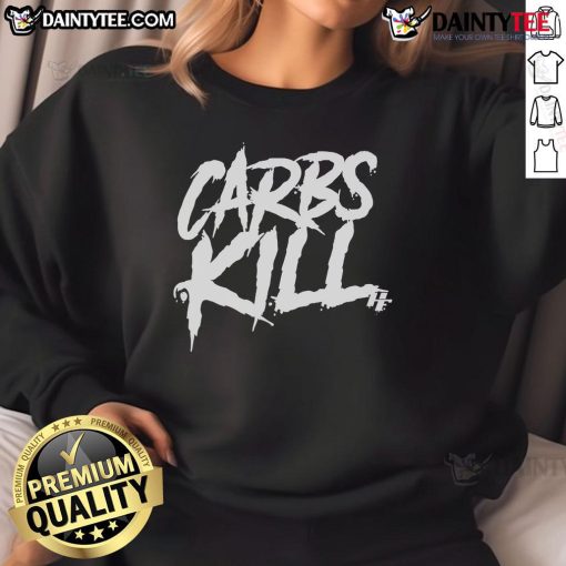 Official Athletic and Functional Carb Kill Sweatshirt in black, designed for comfort and performance during workouts.