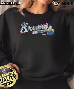 Alt Text: Official Atlanta Braves Dominican Republic Flag Logo Sweatshirt showcasing team spirit and vibrant design.