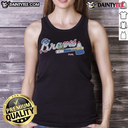 Official Atlanta Braves Dominican Republic Flag Logo Tank Top featuring vibrant colors and stylish design for fans.