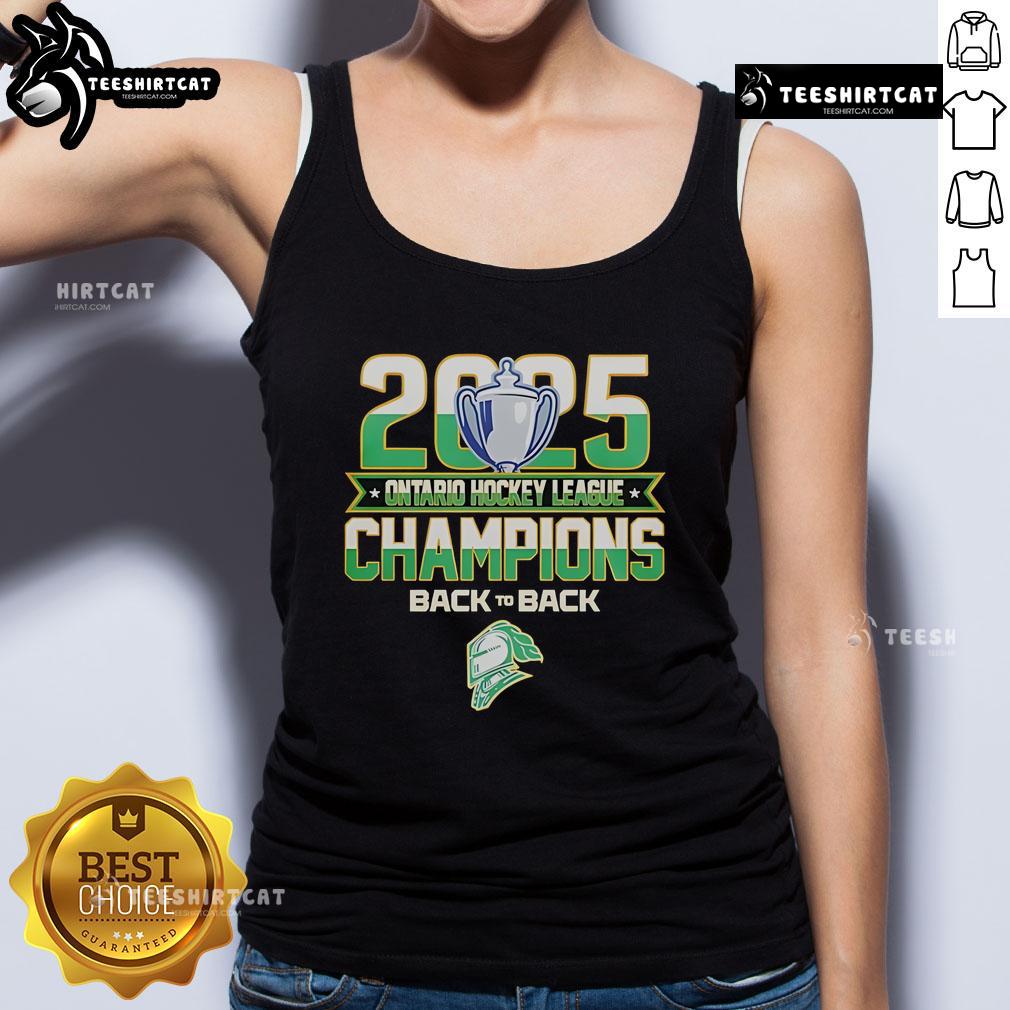 Official Back To Back London Knights 2025 Ontario Hockey League Champions Tank Top Official Back To Back London Knights 2025 Ontario Hockey League Champions tank top showcasing team pride and victory.