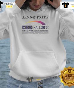 Official Bad Day To Be A ADDerall XR II Hoodie featuring bold graphic design, perfect for casual wear and ADHD awareness.