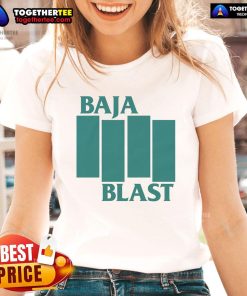 Official Baja Flag Ladies Tee featuring vibrant colors and stylish design, perfect for Baja enthusiasts and casual wear.