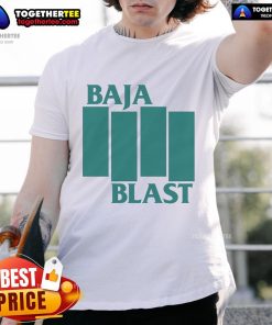 Official Baja Flag T-Shirt featuring vibrant colors and bold design, perfect for Baja enthusiasts and beach lovers.