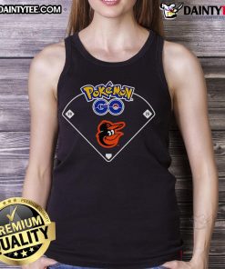 Official Baltimore Orioles X Pokmon Go Ballpark tank top featuring vibrant graphics and team colors, perfect for fans.