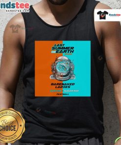 Barenaked Ladies Last Summer on Earth Tour 2025 tank top featuring vibrant tour graphics and band logo.