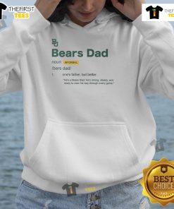 Official Baylor Bears Dad Definition Hoodie featuring bold graphics and comfortable fit for proud Baylor fans.