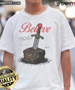 Alt Text: Official Believe Honor The Past Forge The Future T-Shirt featuring a stylish design and bold lettering for inspiration.