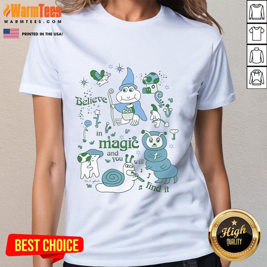 Official Believe In Magic And You Will Find It Tom Bingham Ladies Tee Official Believe In Magic And You Will Find It Tom Bingham Ladies Tee featuring a stylish design and vibrant colors.