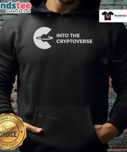 Alt Text: Official Benjamin Cowen Into The Cryptoverse Hoodie featuring a stylish design for crypto enthusiasts.