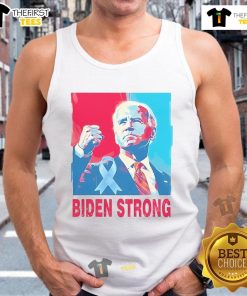 Official Biden Strong Support Tank Top featuring Joe Biden in the fight against prostate cancer, promoting awareness and unity.
