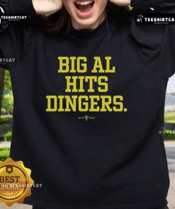Official Big Al Hits Dingers Sweatshirt featuring a bold design perfect for baseball fans and stylish casual wear.