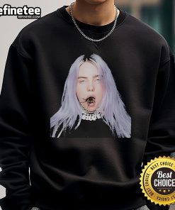 Official Billie Eilish Tarantula Mouth Sweatshirt featuring vibrant graphic design and cozy fit for fans.